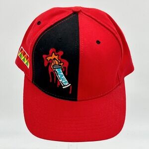 BROTHA MAN Mark Hat Cap Blockhead Vintage Snapback Red Black Streetwear New